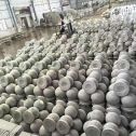 娄底芝麻白圆球 石球 挡车球