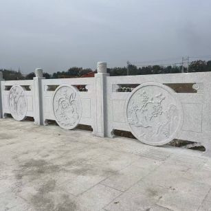娄底芝麻白河道栏杆 石材栏杆