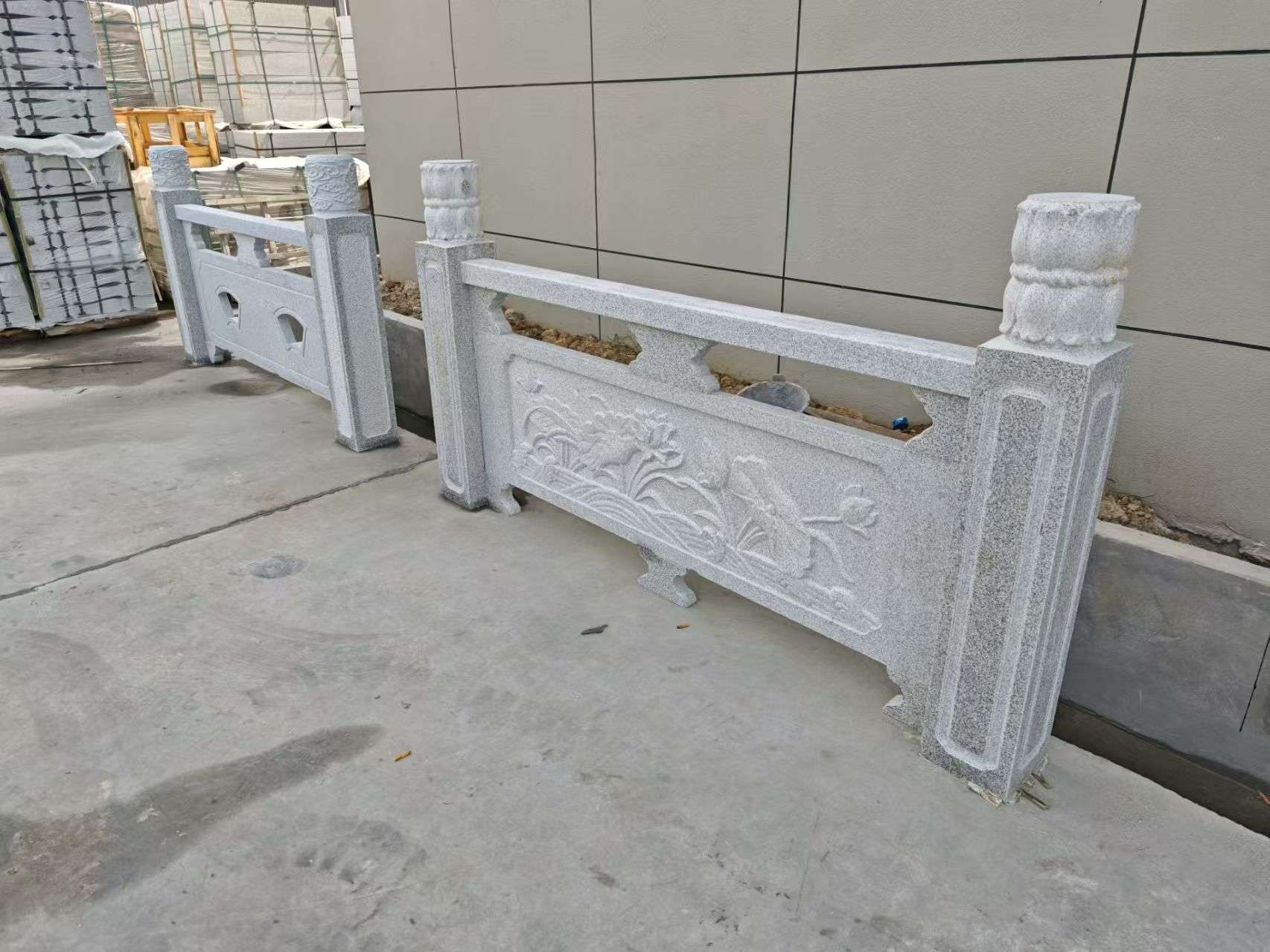 娄底芝麻白河道栏杆 石材栏杆