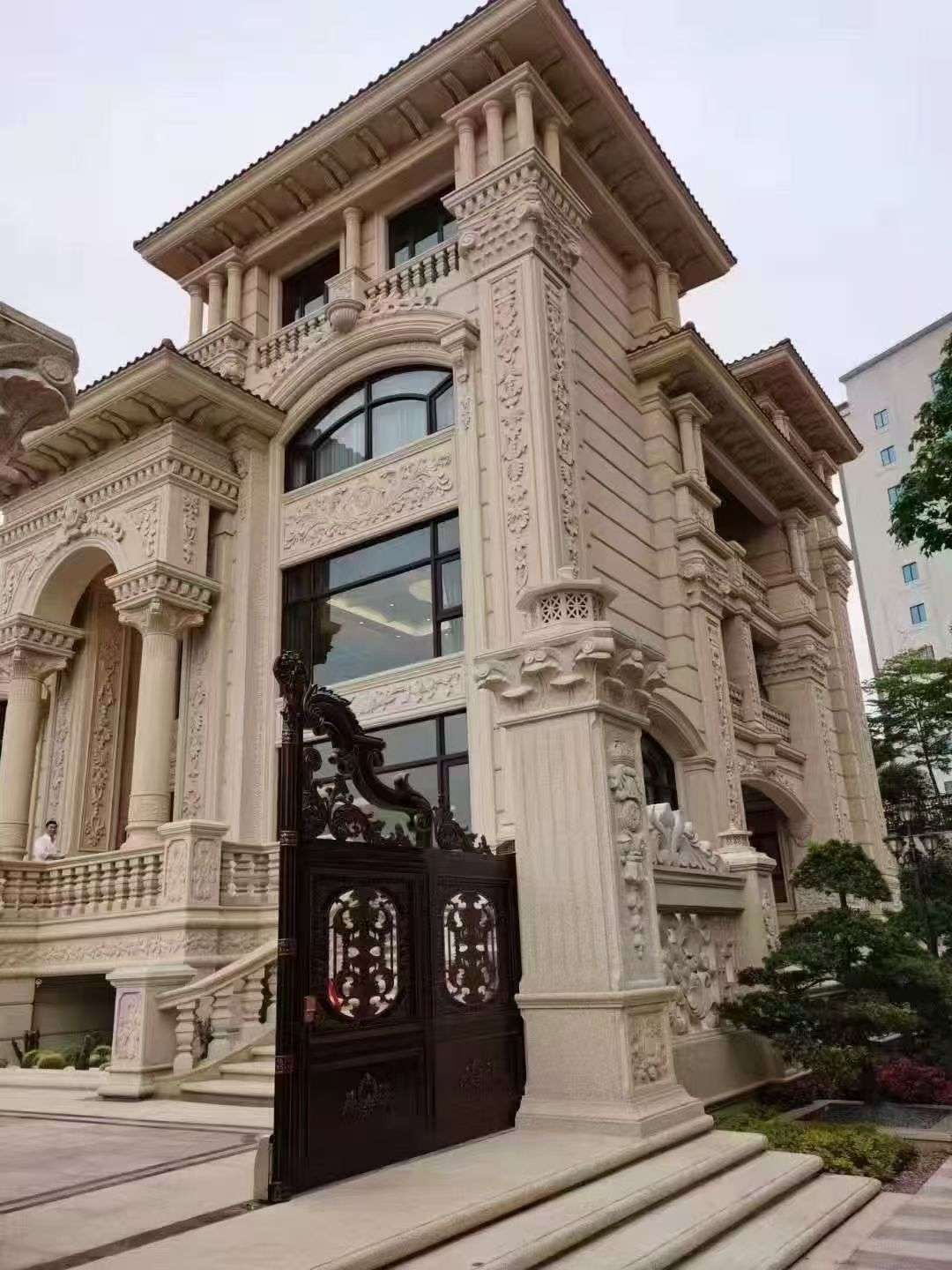 娄底黄金麻别墅外墙异形定制