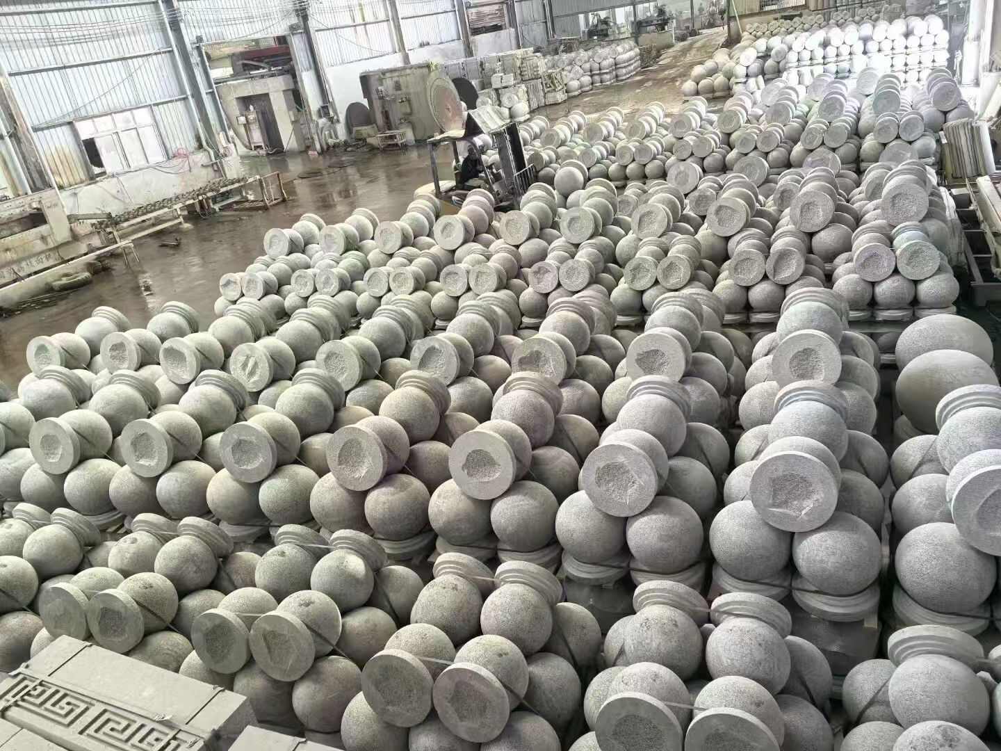 娄底芝麻白圆球 石球 挡车球